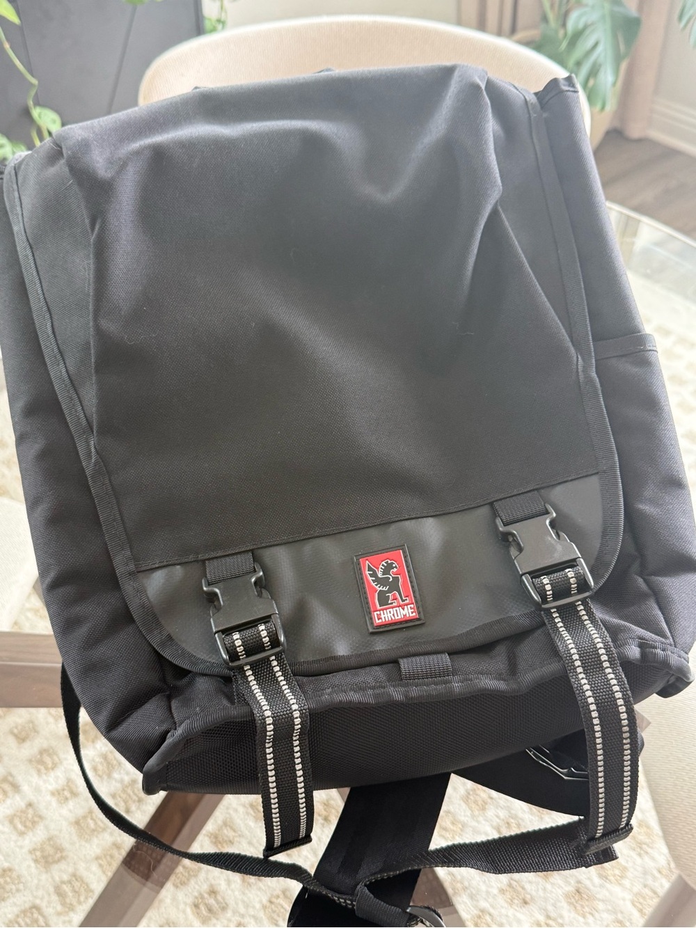 Chrome Industries Black Messenger Backpack - Vintage